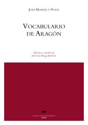 Portada libro: "Vocabulario de Aragón"